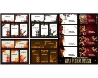 华丽名片贵宾卡矢量素材