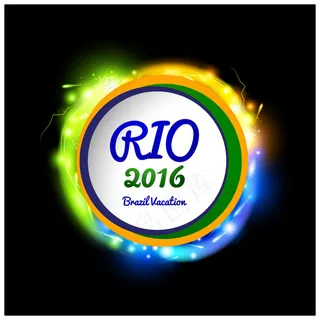 2016奥运会的旗帜精美圆形矢量图...