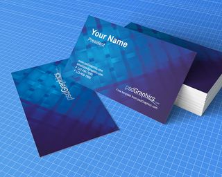 蓝色科技名片模板蓝色名片背景素材