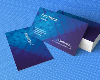 蓝色科技名片模板蓝色名片背景素材