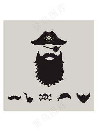 卡通海盗图案素材