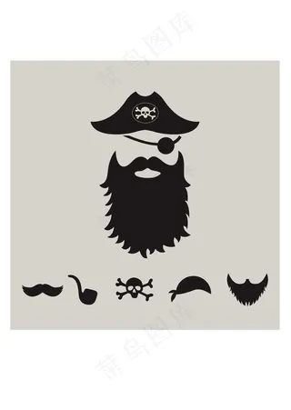 卡通海盗图案素材