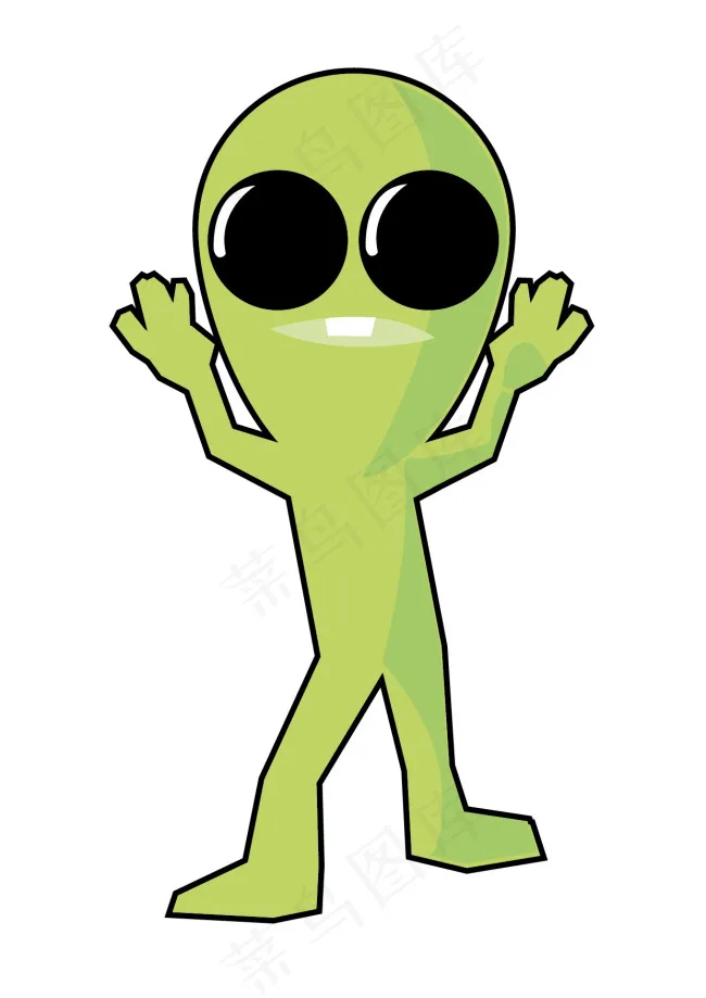 奇怪的外星人ai矢量模版下载