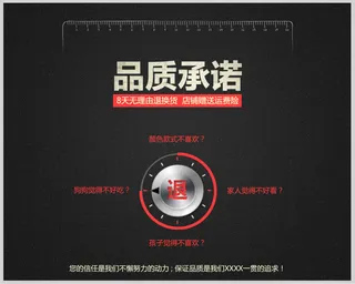 7天无理由退换货旋钮按钮时钟退货金属质感