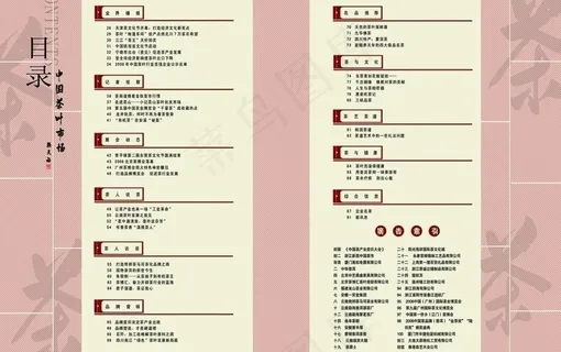 茶杂志目录设计图片