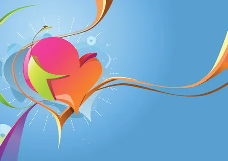 情人节心型背景矢量素材