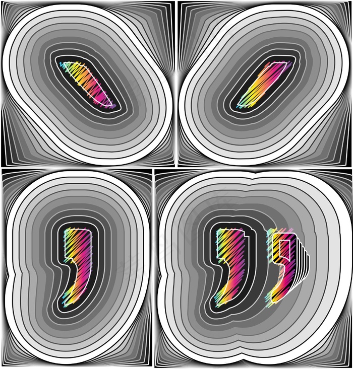 摘要字体矢量插画eps,ai矢量模版下载