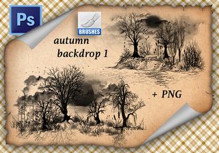 素描山水画素材分层免扣大图