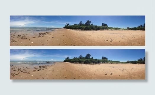 涠洲岛海滩全景图图片