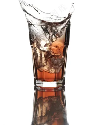 动感冰块水花倒影图片