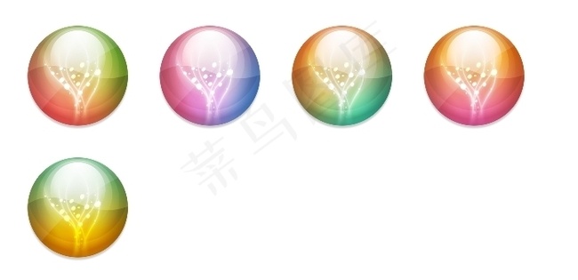 精美节日彩球图标下载