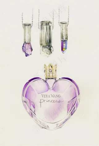 紫色香水设计图