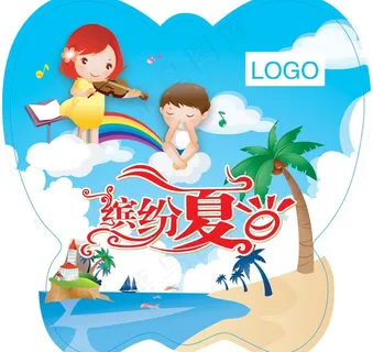 琴行广告扇图片