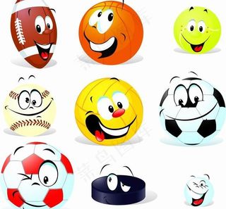 卡通体育用品表情图片