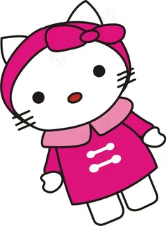印花矢量图 卡通人物形象 猫 KI...