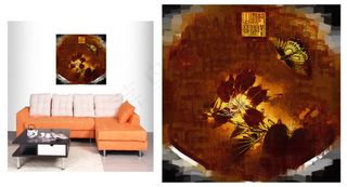 抽象花卉室内装饰艺术画