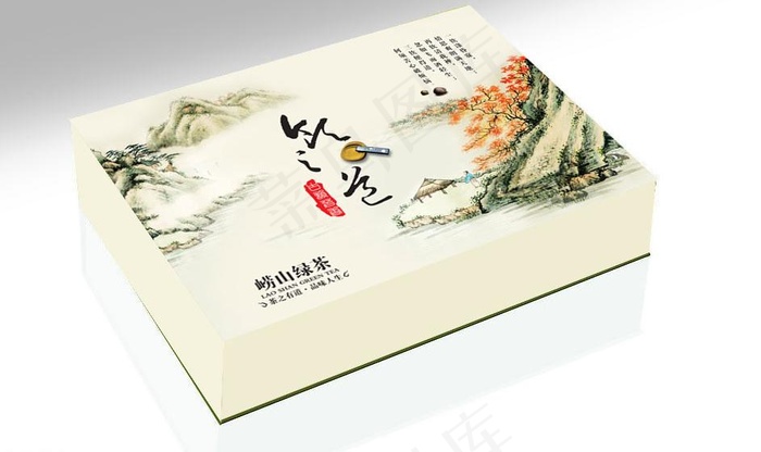 精致茶叶绿茶礼盒(展开图)图片(4729X4638(DPI:300))psd模版下载