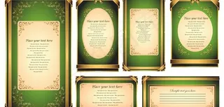 丝带装饰欧式边框矢量图 AI