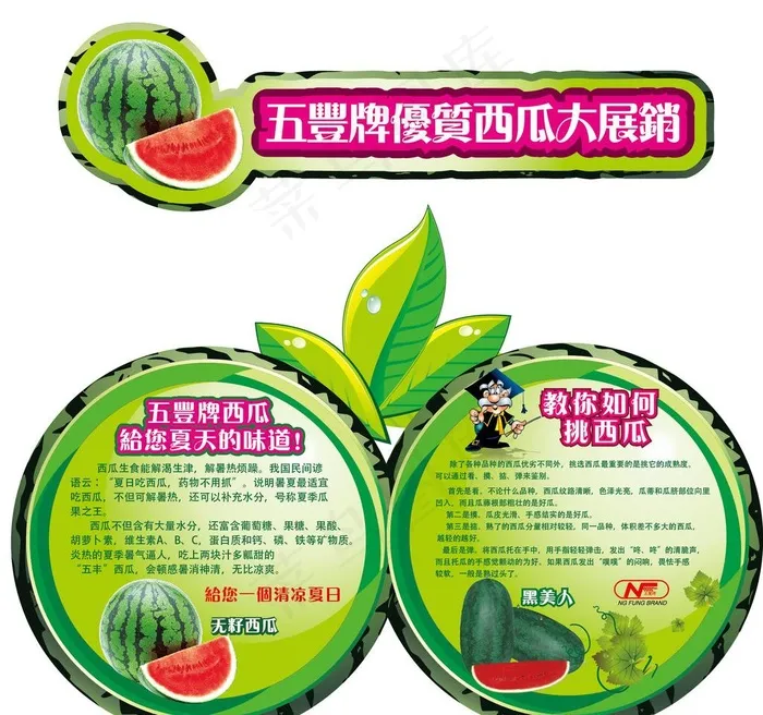 西瓜吊牌图片ai矢量模版下载