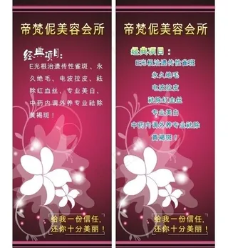帝梵伲美容会所 易拉宝图片