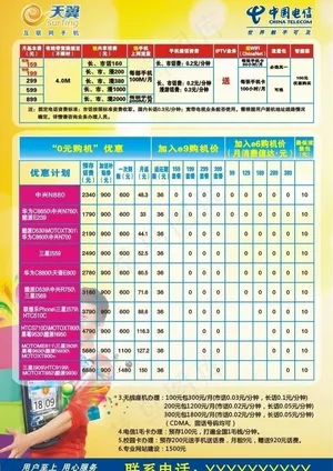 天翼宣传单图片