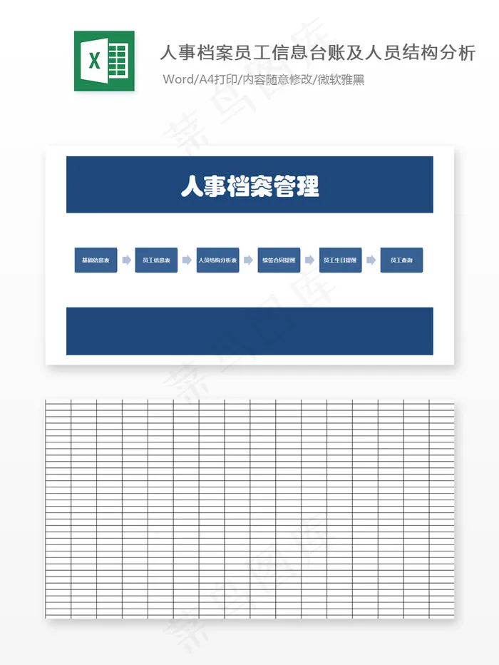 人事档案员工信息台账及人员结构分析