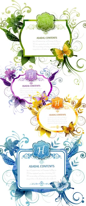 精美蝴蝶边框矢量,AI格式文件