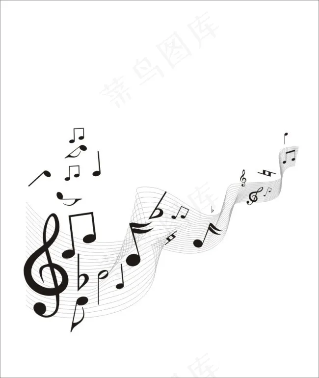 音符五线谱矢量素材cdr矢量模版下载