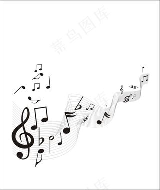 音符五线谱矢量素材