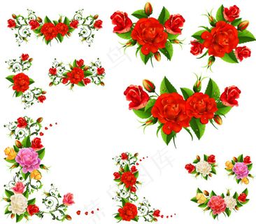 精美玫瑰边框矢量素材