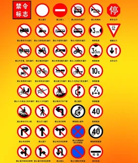禁令标志图片