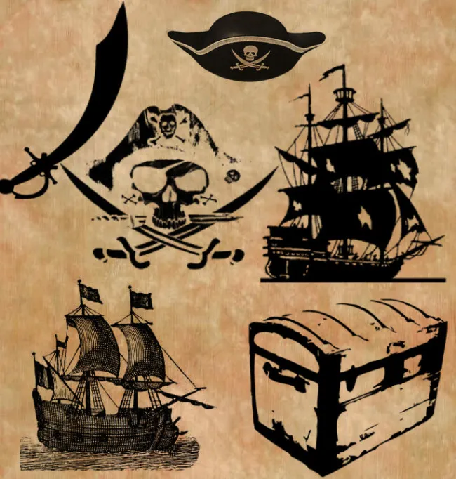 几款海盗PS笔刷