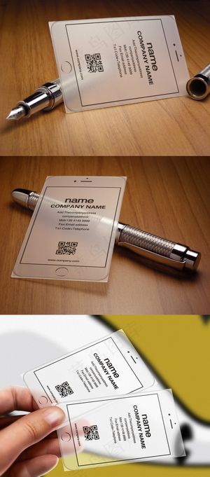 最新创意个性智能手机风格商务透明名...