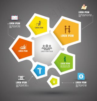 矢量几何图形标签图片