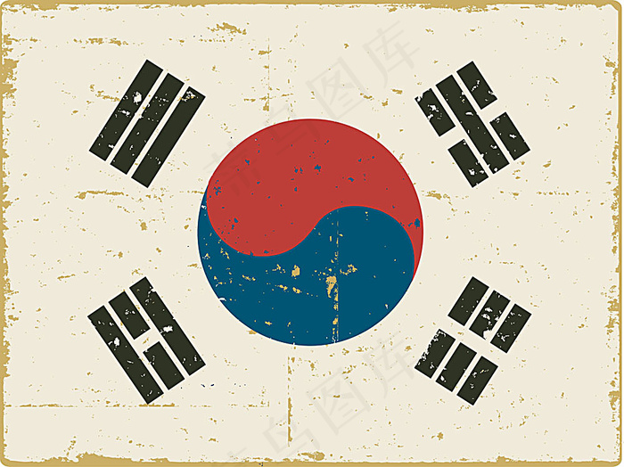 韩国国旗背景eps,ai矢量模版下载