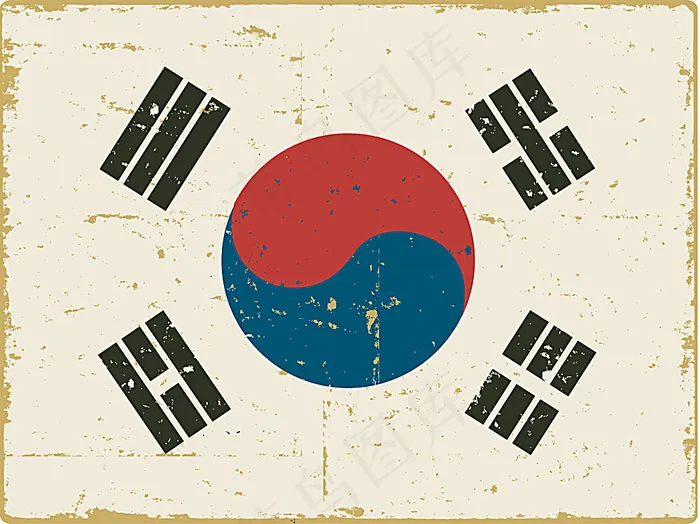 韩国国旗背景eps,ai矢量模版下载