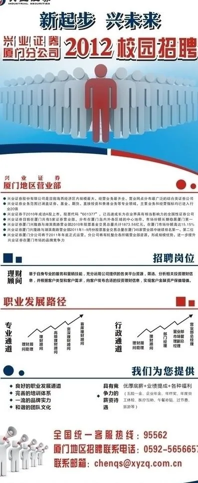 兴业证券招聘展架图片cdr矢量模版下载
