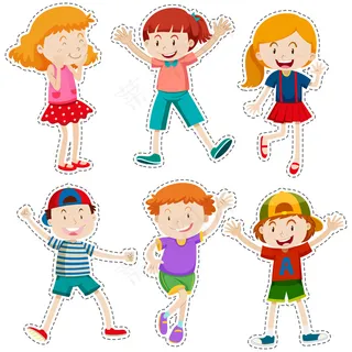 卡通人物扁平化可爱各种职业矢量素材