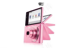 粉红色的三星数码相机图片
