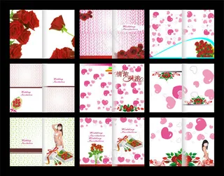 美女画册封面设计矢量素材