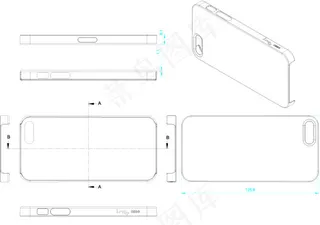 iphone外形设计素描矢量模板素...