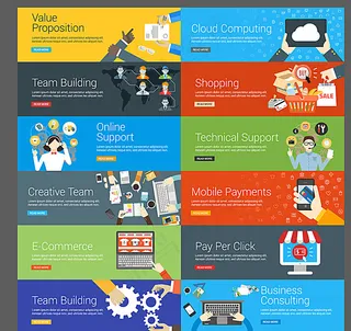 扁平化商务素材图片