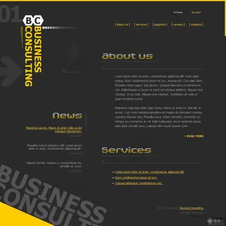 黑色网页模板设计