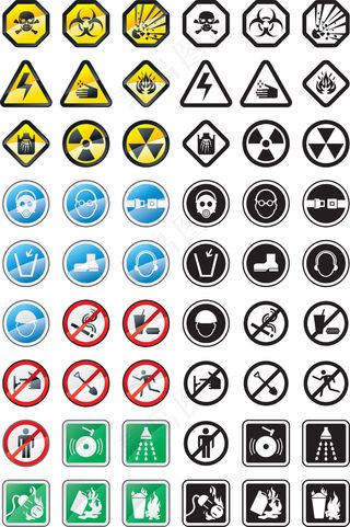 各种警告和禁止标志