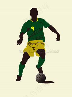 踢足球的运动员