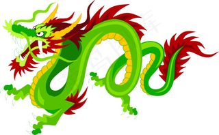 彩色中国龙矢量