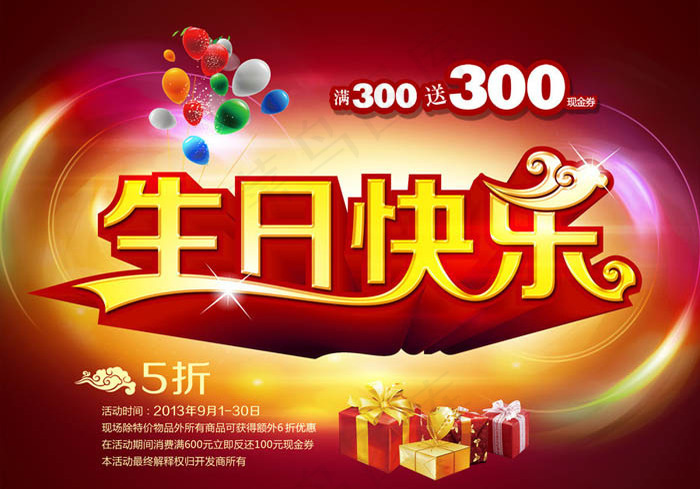 生日快乐海报设计PSD素材