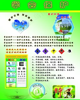 保护环境展板 学会保护图片