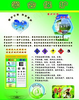 保护环境展板 学会保护图片