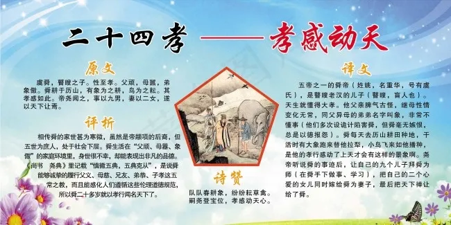 二十四孝图之一孝感动天psd模版下载